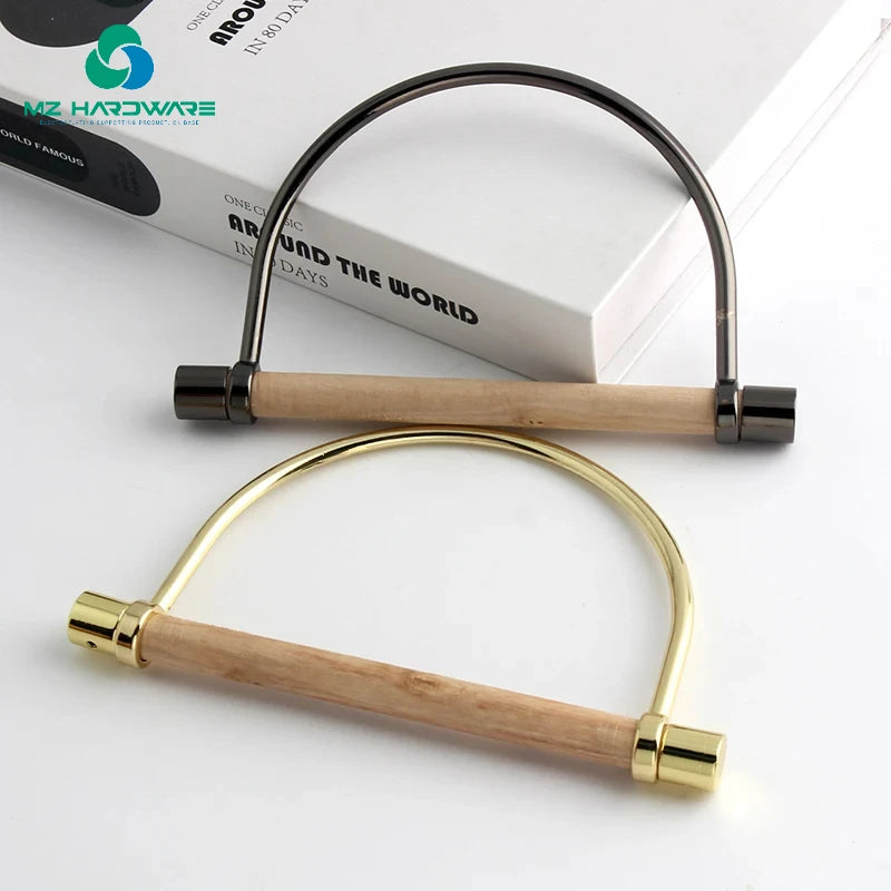 MZhardware High-Grade Women Wallet D-Shaped Replacement Metal Handbag Handles Other Bag Parts & Accessories