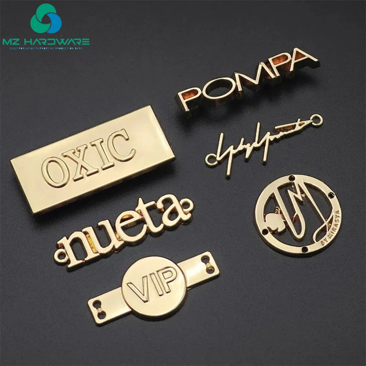 Customized Metal Logo Tag Hardware Accessories Tags Bags Metal Plate Tags With Logo for Clothing