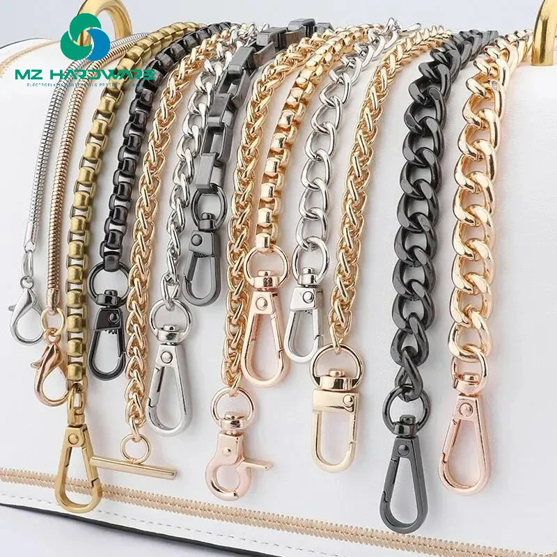 MZhardware High Quality Metal Handbag Chains for Bags Accessories Purse Shoulder Handbag Strap Metal Bag Chain