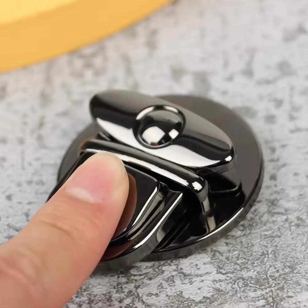 MZ Hardware Purse Thumb Lock Purse Buckle Bag Lock Big Round Purse Metal Clasp Locks for Leather Bags Case Box