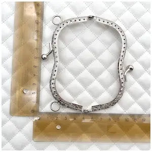 MZhardware Shape Sew on Coin Bag Purse Pouch Bag Clutch Frame ,nickel, Kiss Clasp Lock, for Purse Bag Making Replacement