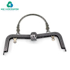 MZhardware 20.5cm Vintage Metal Purse Frame Golden Antique Bronze Silver Golden Kiss Clasp Handle DIY Bag Accessories