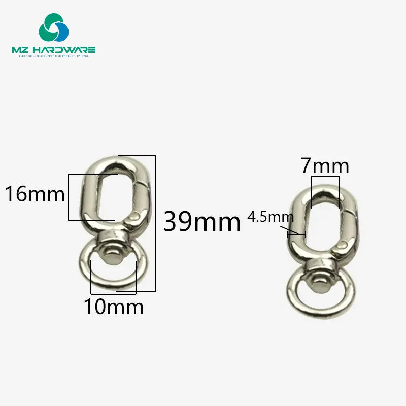 MZ DIY Oval Spring Openable Leather Bag Handbag Strap Buckle Connect Keyring Pendant Key Dog Chain Snap Clasp Clip Carabiner