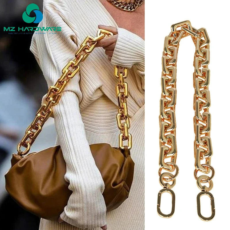40cm 60cm Purse Chain Strap Silver Gold Handbag Handles Diy Purse Replacement Chain for Shoulder Bag Handbags Straps