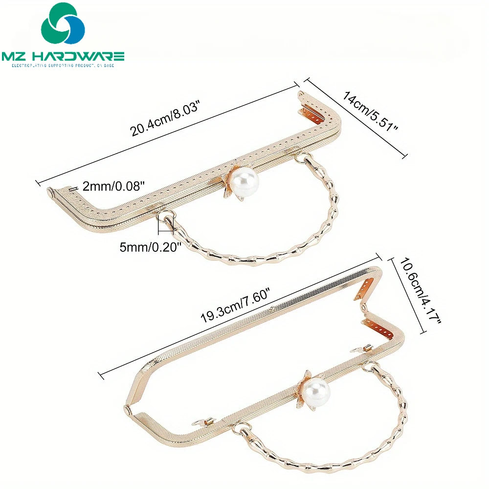MZhardware DIY Craft Metal Purse Frame Stick Handle Bag Making Frame for Coin Purse Special Bag Parts & Accessories