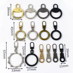 Custom Metal Zipper Puller Pendants Pull Head Good Quality Heart Shaped Accessories Detachable Clothes Zip Puller for Bags