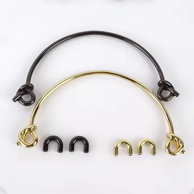 New Design Handbag Handle Replacement Parts Bag Handle Buckle D Ring Bag Handle Decorative Parts Semicircle
