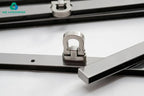 Open Clasp Brushed Gunmetal/Antique/Pure Black Clutch Straight Channel Wallet Frame, Purse Frame