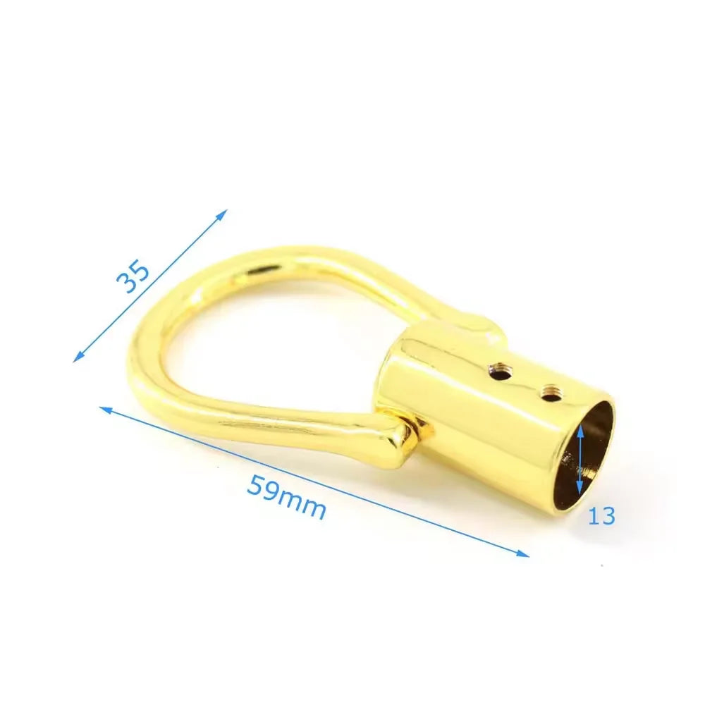 Factory Supply Bag Chain Stopper Buckle Metal Tassel Snap Golden Metal Activity Screw Clasp Hand Hook Handle Hardware