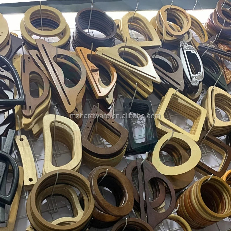 MZhardware DIY-Shape Wooden Purse Handles for Bag Making and Wallet Handle Replacement Handmade Accessories for DIY Bags