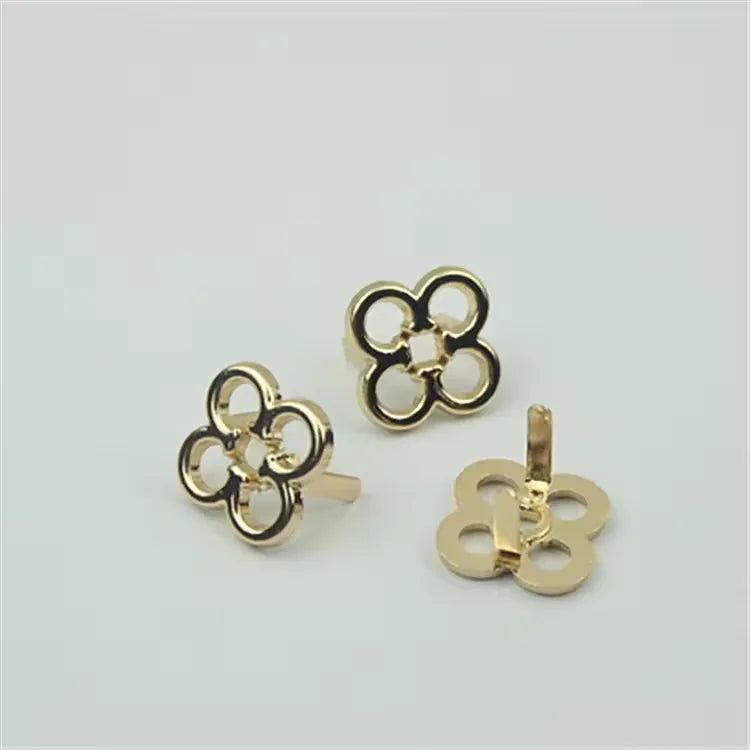 Wholesale Metal Flower Shape Decorated Buckle Accessories Small Flower Shoes Clasp Metal Bag Shoes Accessories