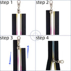 Eco-friendly  Metal Zipper Head Zipper Pull #3/5/8 Custom Color Metal for Bag  Clothing Coat Bag Sewing Multi-color Close-End