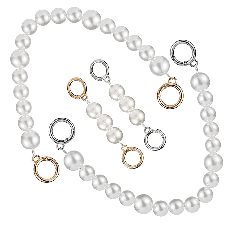 Fashion Bag Stray DIY Large Pearl Purse Handle Bag Pendant Handbag Chain Replacement Accessories Decorative Strap Bucket Bag