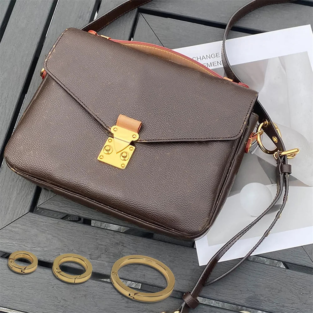 Most Popular Gold Spring Ring Clasp With Loops Bag Hardware Accessories Open Ring Bag Buckle for Bag Accessories