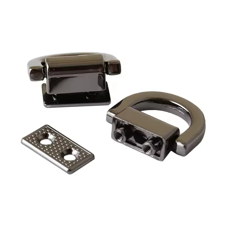 New Design Bag Hanger Hardware Accessories Handbag Rings Arch Bridge Bag Side Clip Buckles Screw