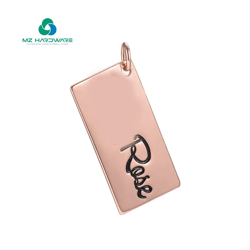 Customized Bag Accessories Metal Letter Word Phrase Tags Charms Stainless Steel Charm Letter