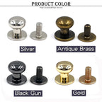 Customized 8mm 10mm 12mm Round Head Brass Monk Head Studs Rivet for Bags Accessories