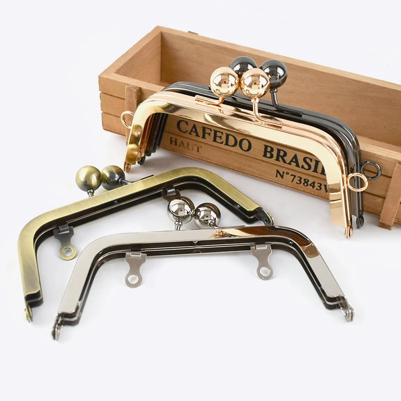 14cm High-grade Handle Trapezoidal Non-porous Bead Head Bag Handle Handbag Sewing Accessories Wallet Frame