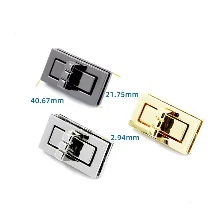 Metal Lock Buckle Diy Bag Accessories Bags Hardware Accessories Rectangle Lock for Leather Craft Women Bag