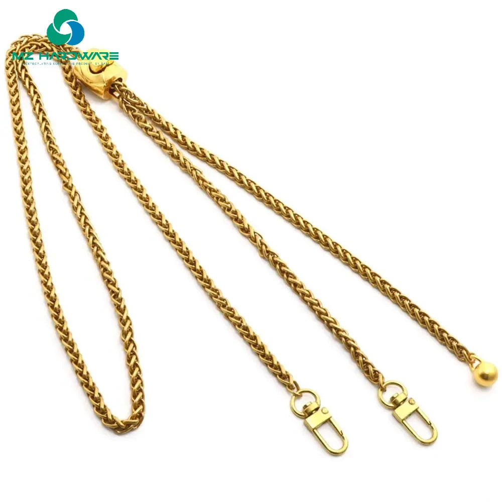 DIY Metal Purse Chain Strap Fashion Adjustable Gold Bag Metal Chain All-match Bag Accessories Strap Transfer Bead Bag Chain