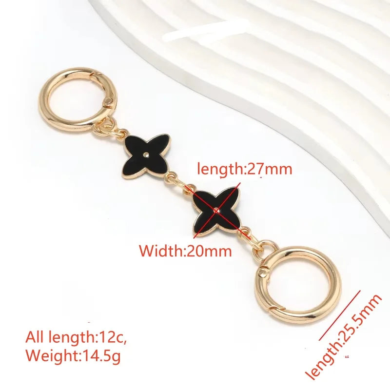 Fashion Women's Bag Shoulder Strap Cross Body Extension Chain Metal Four-Leaf Replacement Handbag Chain