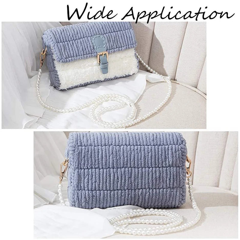 Fashion Bag Stray DIY Large Pearl Purse Handle Bag Pendant Handbag Chain Replacement Accessories Decorative Strap Bucket Bag