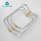 MZhardware15/19/21/25cm Aluminium Tube Purse Frame for Woven Handbags Clutch Pouch DIY Bag Metal Hardware Handmade Materials