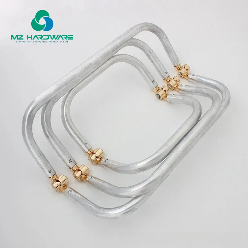 MZhardware15/19/21/25cm Aluminium Tube Purse Frame for Woven Handbags Clutch Pouch DIY Bag Metal Hardware Handmade Materials