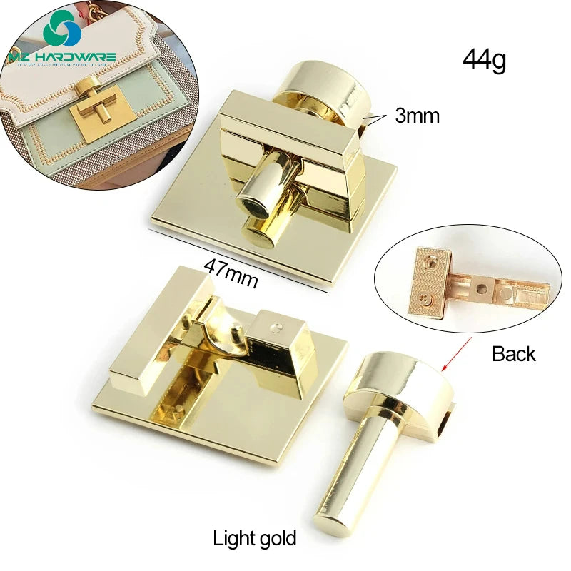 After-sales No Worries Metal Locks Bag  for Leather Handbags Purse Bags Totes Closures Snap Clasps DIY Craft Accessories