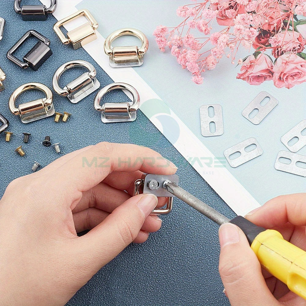 MZhardware High Quality Metal Alloy D-Ring Clasps Multi-Style Alloy D-Ring Clasps DIY Bag Replacement Hardware