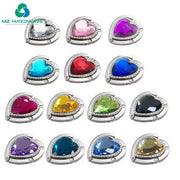 Heart Shape Handbag Foldable Bag Hook Fashion Crystal Rhinestone Foldable Bag Hook Purse Table Hanger Holder Alloy