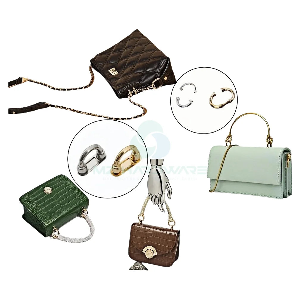 MZhardware Alloy D-Ring Bag Anchor U Rings Buckles for Arch Bridge Screws Strap Hanger Handmade Leather Bag DIY Bag Accessories