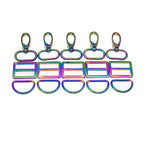 Adjustable Metal Buckle for Bag Backpack Cheap Price Rainbow Colors Webbing Strap with Slider and Clip Durable Belt Fastener
