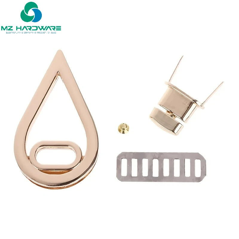 MZhardware High Quality Elegant Water Drop Shaped Metal Twist Lock Clasps DIY Bag Accessories Making Metal Twist Bag Lock