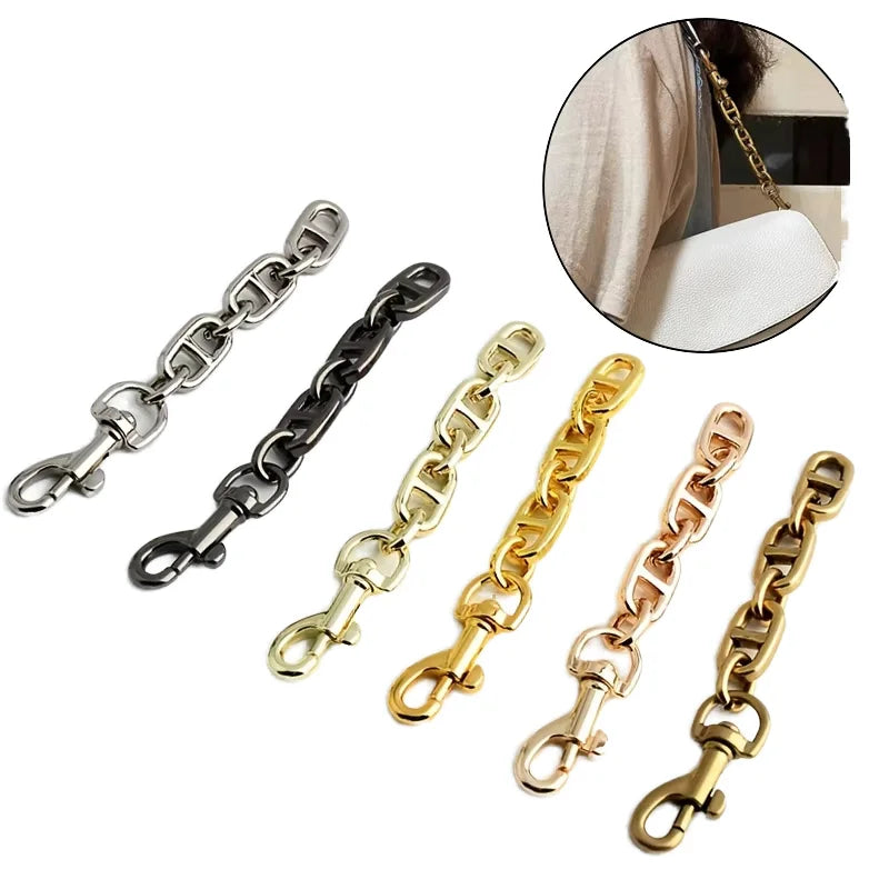 MZhardware Tote Bag with Extension Chain Crossbody Bag Metal Shoulder Strap Chain Clutch Bag Replacement with  Chain Accessories