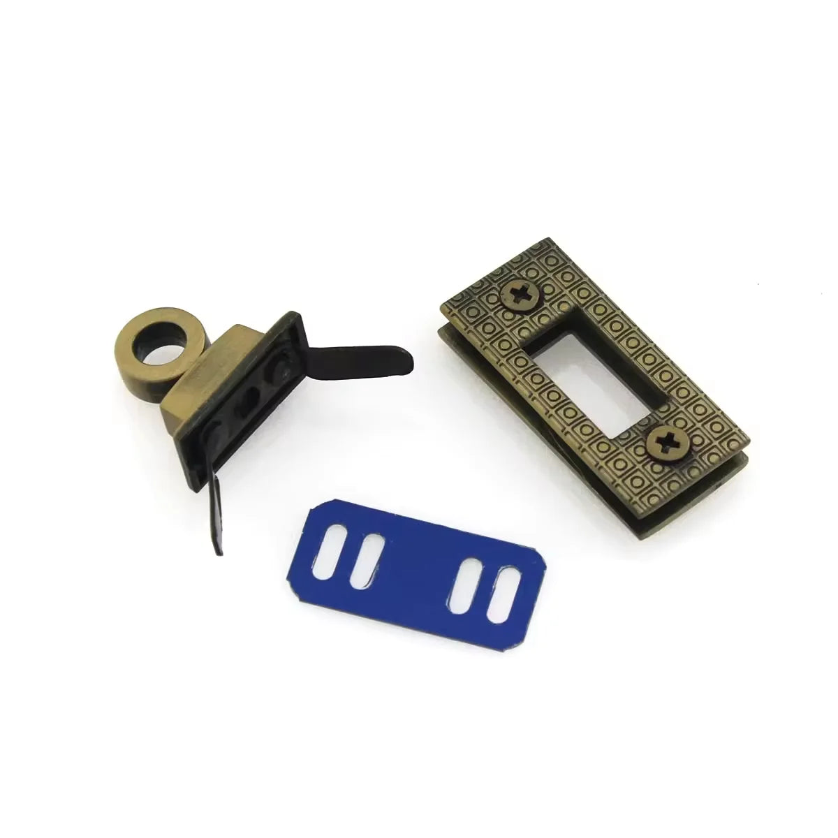 Custom Rectangle Metal Twist Lock Turn Lock Metal Closure Buckle Handbag Accessories Leather Craft Women Handbag