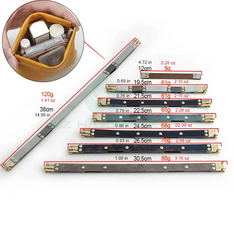 MZ Flexible Frame Bag Sealing Spring Clip Hexagonal Lock Frame Kiss Lock Bag Frame Hardware Replacement Accessories Purse Frame