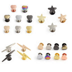 Customized Wholesale Small Batch Rivets Decorative Buckles Screws Models Lightning Zinc Alloy Luggage Handbags Leather Clothing