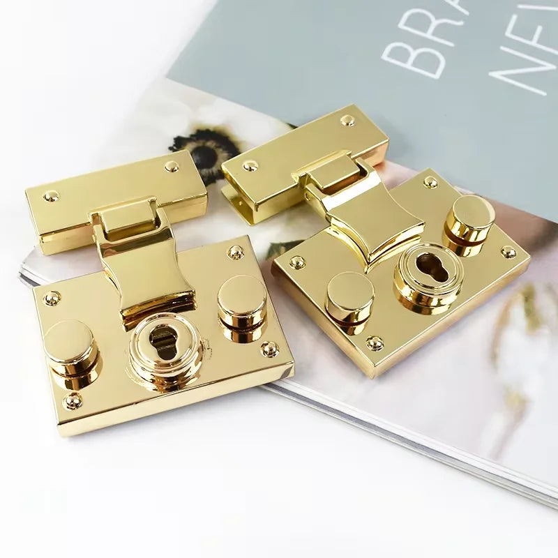 Most Popular Lock for Handbag Metal Bag Accessories Lock Square Turn Twist Locks Handbag Hardware