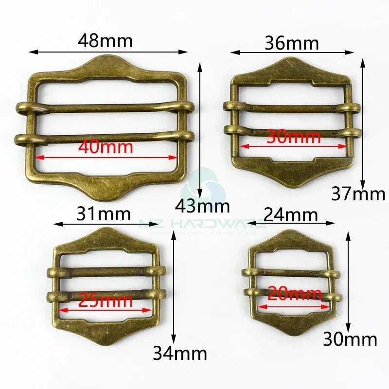 MZ Garment Adjustable Suspenders Overall Buckle Adjuster Double Slider Zinc Alloy Metal Slides Button Vest Belt Bag Part
