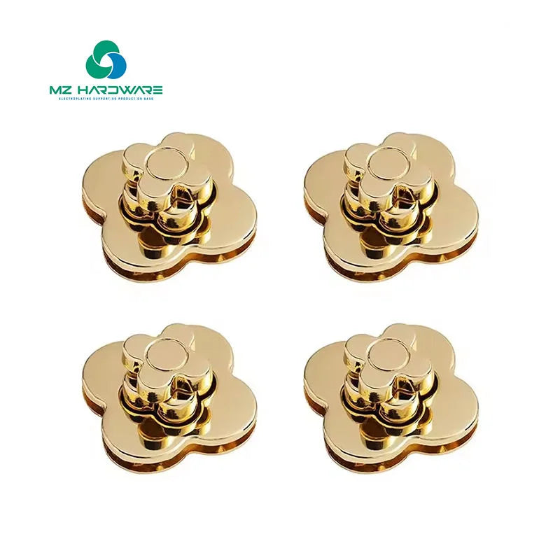 Handbag Accessories Bag Flower Shape Bag Locks and Clasps Decoration Twist Lock for Handbag Leather