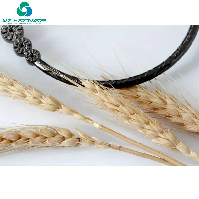 MZhardware Handle Purse Frame DIY Kiss Lock Bag Coin Purse Embossed Rose Flower Head Gold Three Flower Handle Kiss Lock