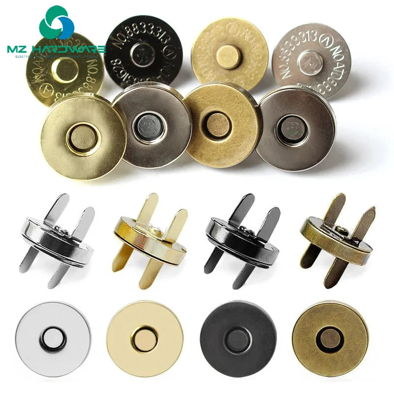 MZhardware 14mm 18mm Magnetic Snap Fasteners Clasps Buttons Handbag Purse Wallet Craft Bags Parts Accessories Adsorption