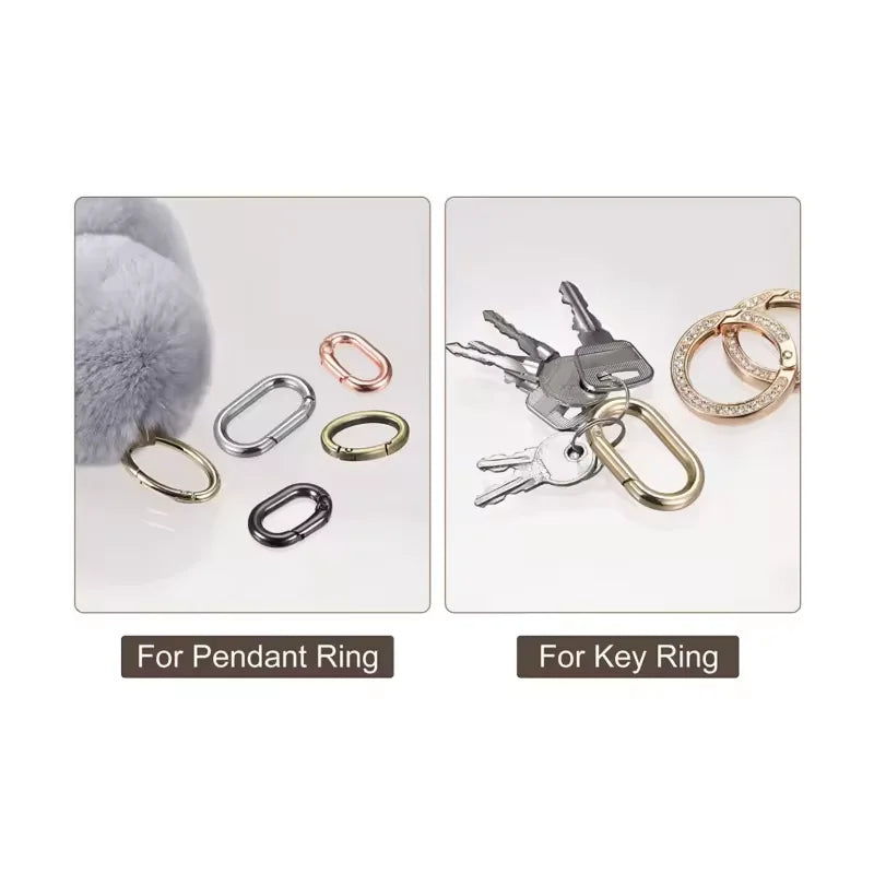 Good Quality Carabiner Metal Spring Key Ring Bag O Ring Buckle Carabiner Snap Spring Hook