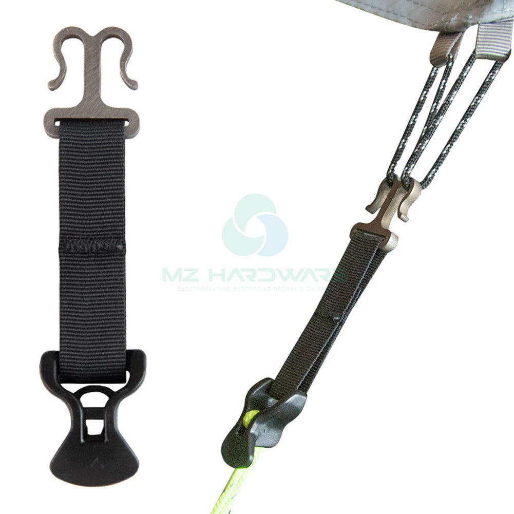 MZ High Quality Metal Horn Fixing Hook for Outdoor Tent Wind Rope Fixing Accessories Horn Buckle Pull Climbing Adjustable