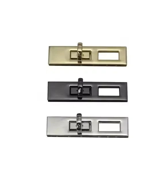 MZ Hardware Customize Rectangular Locks Bag Hardware High Quality Handbag Twist Locks for Purse Making