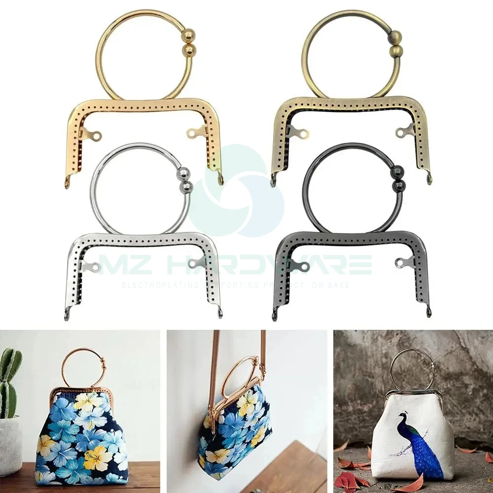 MZhardware Mini Metal Purse Frame Kiss Clasp Bag Hardware Vintage Bag Kiss Clasp Lock Purse Clasp Frame Handle Bag Accessories