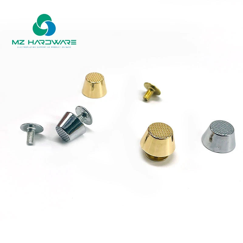 MZ Hot Selling Metal Bag Feet Metal Rivet Studs Leather Clothing Round Bucket Rivets for Handmade Leather Goods Bags