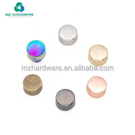 Cloxy Luxury Leather Handbag Accessories Rounded Metal Feet Studs with Bottom Screw Back Bag Button Studs for Purse Making