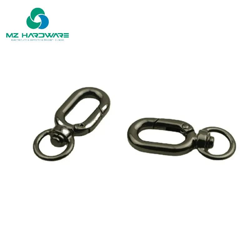 MZ DIY Oval Spring Openable Leather Bag Handbag Strap Buckle Connect Keyring Pendant Key Dog Chain Snap Clasp Clip Carabiner